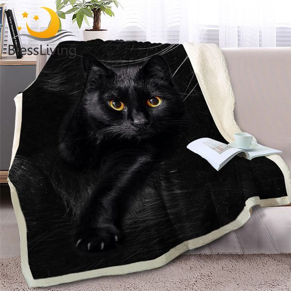 blessliving black cat throw blanket on sofa 3d animal plush sherpa blanket lovely pet bedspreads fur print thin quilt 150x200cm
blessliving black cat throw blanket on sofa 3d animal plush sherpa blanket lovely pet bedspreads fur print thin quilt 150x200cm