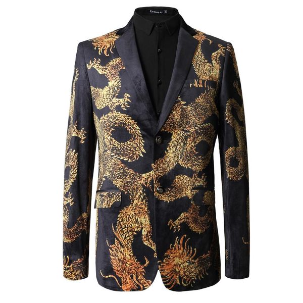men's chinese style dragon print slim fit blazers jacket nightclub retro coats jacekts two buttons, White;black
men's chinese style dragon print slim fit blazers jacket nightclub retro coats jacekts two buttons, White;black