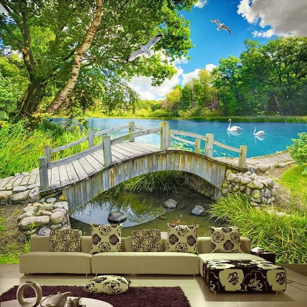 drop shipping custom wall mural wall papers home decor small bridge lake water 3d nature landscape p painting wallpaper
drop shipping custom wall mural wall papers home decor small bridge lake water 3d nature landscape p painting wallpaper