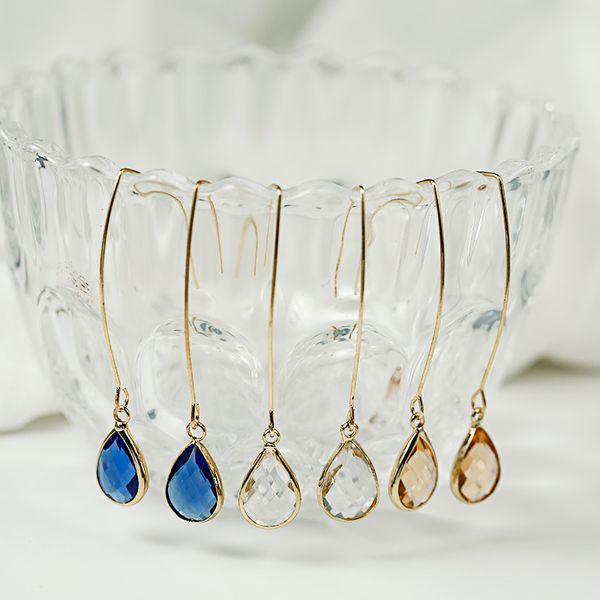 new fashion 3 color crystal long earrings for women water drop design elegant drop earrings champagne blue color tassel earrings, Silver
new fashion 3 color crystal long earrings for women water drop design elegant drop earrings champagne blue color tassel earrings, Silver