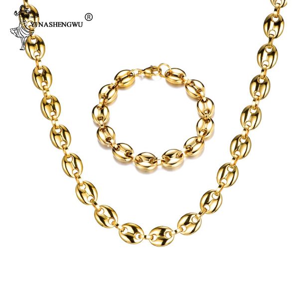 hip hop width 11mm stainless steel gold color coffee beans link chain necklace bracelets chain 316l stainless for men jewelry, Silver
hip hop width 11mm stainless steel gold color coffee beans link chain necklace bracelets chain 316l stainless for men jewelry, Silver