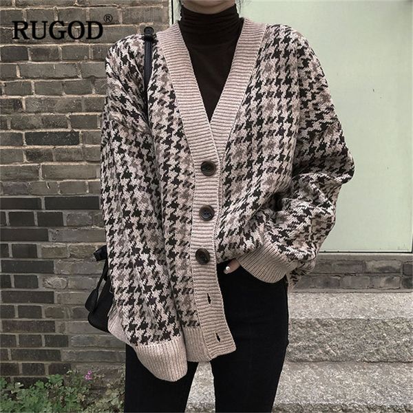 rugod vintage fashion plaid women cardigans 2018 new v-neck women sweaters knitted jersey mujer invierno 2018, White;black
rugod vintage fashion plaid women cardigans 2018 new v-neck women sweaters knitted jersey mujer invierno 2018, White;black