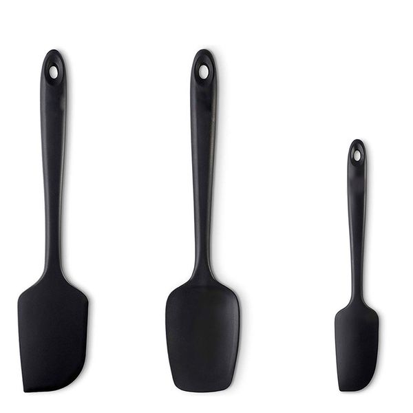 3-piece black silicone spatula set - 600fahrenheit heat-resistant seamless rubber spatulas - small spatula, large spatula for
3-piece black silicone spatula set - 600fahrenheit heat-resistant seamless rubber spatulas - small spatula, large spatula for