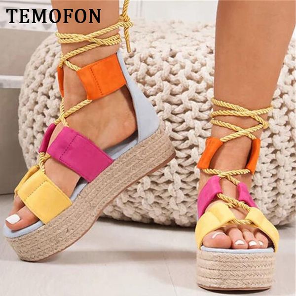 temofon big size women sandals platform rope ladies beach shoes wedge shoes high heel gladiator sandals sandalia feminina hvt797 t200515, Black
temofon big size women sandals platform rope ladies beach shoes wedge shoes high heel gladiator sandals sandalia feminina hvt797 t200515, Black