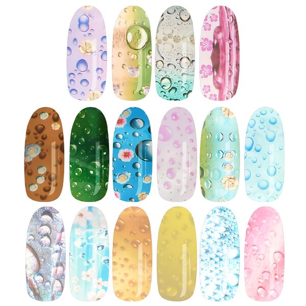 16 pcs nail art accessories foil sticker water drop 3d foil nail slider holographic bubble transfer sticker water decals, Black
16 pcs nail art accessories foil sticker water drop 3d foil nail slider holographic bubble transfer sticker water decals, Black