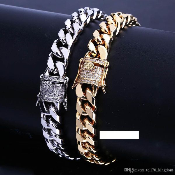 7 8inch 10mm miami cuban link hip hop jewelry iced out bracelets hiphop bling chains jewelry bangles designer jewelry mens bracelets, Golden;silver
7 8inch 10mm miami cuban link hip hop jewelry iced out bracelets hiphop bling chains jewelry bangles designer jewelry mens bracelets, Golden;silver