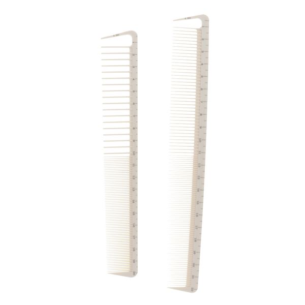 2 pcs professional hair cutting combs set, salon hair styling measure combs, anti-static hairdressing combs, white, Silver
2 pcs professional hair cutting combs set, salon hair styling measure combs, anti-static hairdressing combs, white, Silver