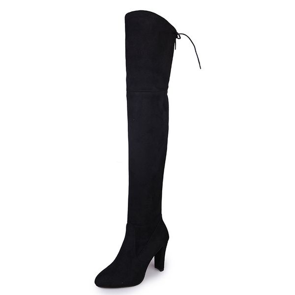 cozulma women flock over-the-knee sock boots shoes lady short plush lining pants boots pointed toe bootie plus size 34-43, Black
cozulma women flock over-the-knee sock boots shoes lady short plush lining pants boots pointed toe bootie plus size 34-43, Black