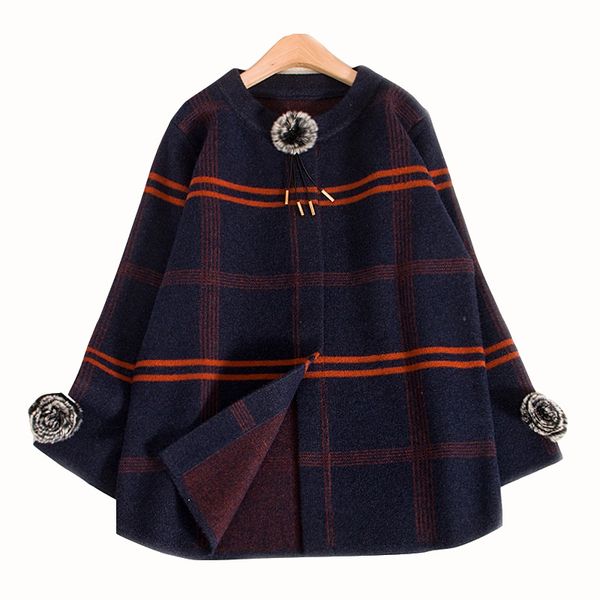 2019 spring autumn new fashion temperament women jacket coat loose plus casual multi-color knit cardigan, Black;brown 
2019 spring autumn new fashion temperament women jacket coat loose plus casual multi-color knit cardigan, Black;brown