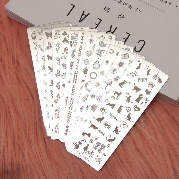 1pc 12*4cm nail stamping templates geometry flower leaf designs manicure stencils stainless steel image plate tool rectangle hot, White
1pc 12*4cm nail stamping templates geometry flower leaf designs manicure stencils stainless steel image plate tool rectangle hot, White