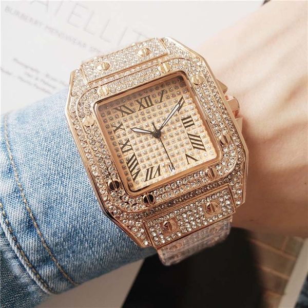 hour out roman iced for diamond women watches men full mark wristwatches watch couples with square full gift ivskg, Slivery;brown
hour out roman iced for diamond women watches men full mark wristwatches watch couples with square full gift ivskg, Slivery;brown