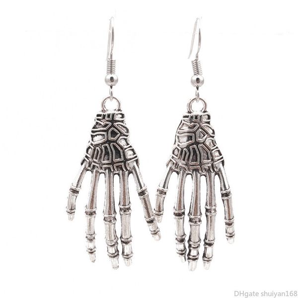 punk vintage skeleton ghost hand dangle earrings skull spider fatima hand drop earring for women halloween party jewelry gift for women, Silver
punk vintage skeleton ghost hand dangle earrings skull spider fatima hand drop earring for women halloween party jewelry gift for women, Silver