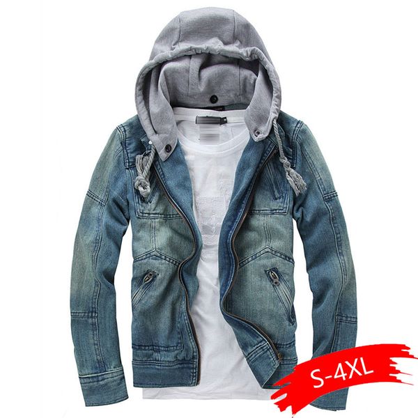 2020 fashion casual men's slim blue denim jacket hooded washable detachable cap jeans, Black;brown
2020 fashion casual men's slim blue denim jacket hooded washable detachable cap jeans, Black;brown
