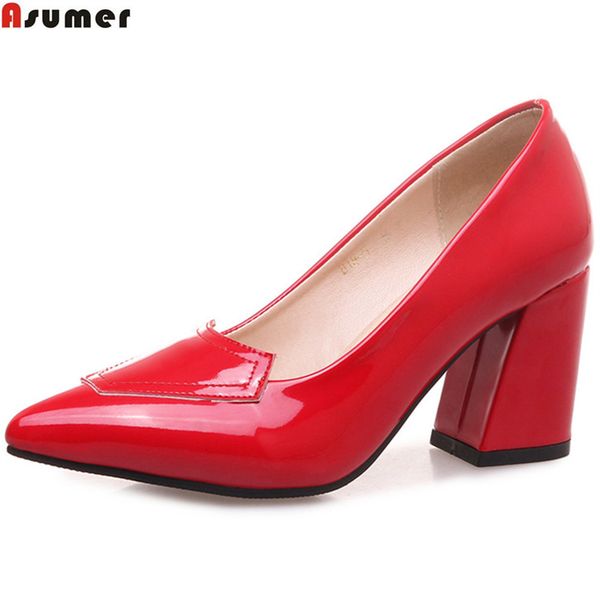 asumer red beige black pointed toe shallow elegant ladies pumps square heel wedding shoes women high heels shoes big size 32-46
asumer red beige black pointed toe shallow elegant ladies pumps square heel wedding shoes women high heels shoes big size 32-46