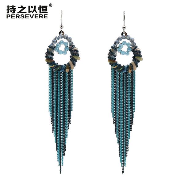 handmade crystal beaded double circle long chain tassel earrings for women geometric beach bohemian earrings party wedding gift, Golden
handmade crystal beaded double circle long chain tassel earrings for women geometric beach bohemian earrings party wedding gift, Golden