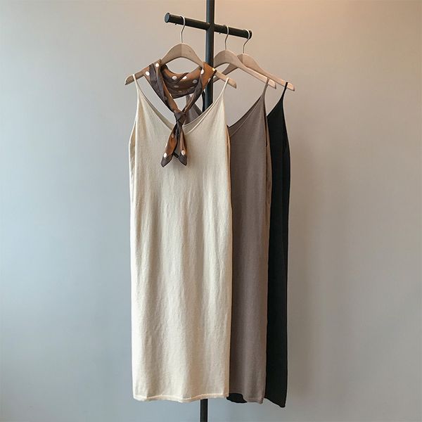 spring 2019 woman knitted tank casual clothes long camisole vest loose women home tank basic, White
spring 2019 woman knitted tank casual clothes long camisole vest loose women home tank basic, White