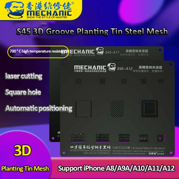 mechanic s45 3d black universal planting tin template for 6/6s/6sp/7/7p/8/8p/x/xs/xs max/xr ic chip bga reballing stencil
mechanic s45 3d black universal planting tin template for 6/6s/6sp/7/7p/8/8p/x/xs/xs max/xr ic chip bga reballing stencil