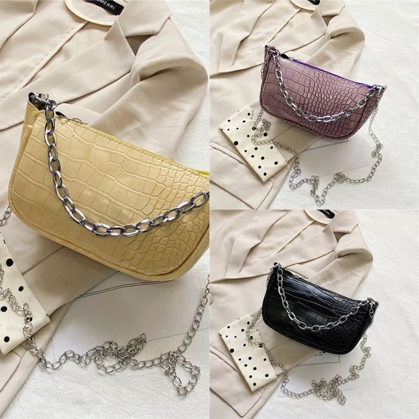 2020 women's shoulder strap chain niche pu crossbody all-match chain bag shoulder portable armpit bag, White
2020 women's shoulder strap chain niche pu crossbody all-match chain bag shoulder portable armpit bag, White