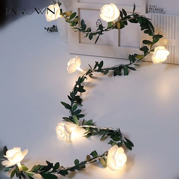 jarown artificial plant green leaf rattan rose flower vine led light string 1.5m 3m 6m christmas home decoration diy garland
jarown artificial plant green leaf rattan rose flower vine led light string 1.5m 3m 6m christmas home decoration diy garland