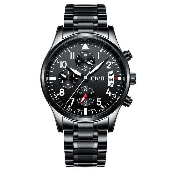 civo men watch waterproof analogue watch sports quartz gents date calendar relogio masculino, Slivery;brown
civo men watch waterproof analogue watch sports quartz gents date calendar relogio masculino, Slivery;brown