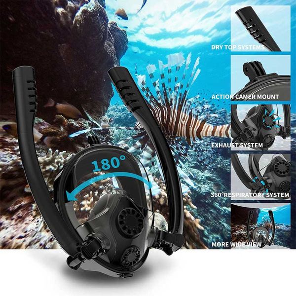 new diving mask underwater scuba anti fog full face snorkeling mask kids full dry double tube breathing swimming equipment
new diving mask underwater scuba anti fog full face snorkeling mask kids full dry double tube breathing swimming equipment