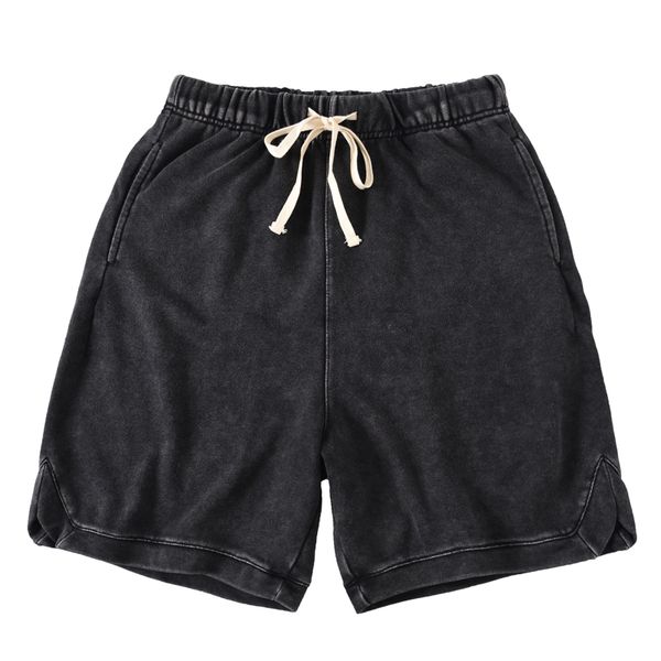 europe and america high street elastic waist cotton loose washed old hem slit summer men's casual sports shorts tide, White;black
europe and america high street elastic waist cotton loose washed old hem slit summer men's casual sports shorts tide, White;black