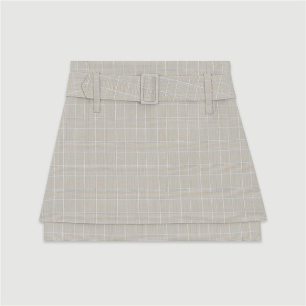 2019 france plaid print miniskirt women with sash mini skirts spring j10, Black
2019 france plaid print miniskirt women with sash mini skirts spring j10, Black