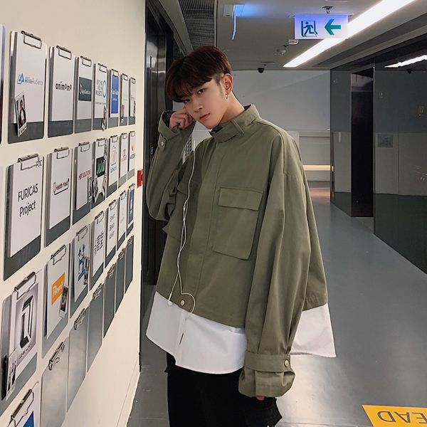 2019 spring trend korean version of the campus style long-sleeved stitching large pocket loose jacket small fresh casual party, Black;brown
2019 spring trend korean version of the campus style long-sleeved stitching large pocket loose jacket small fresh casual party, Black;brown