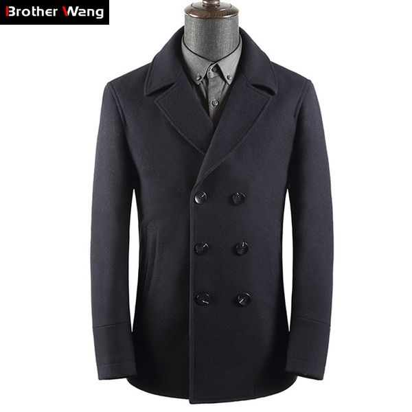 classic style men's double breasted wool coat 2019 autumn winter new fashion business jacket casual overcoat male brand, Black
classic style men's double breasted wool coat 2019 autumn winter new fashion business jacket casual overcoat male brand, Black