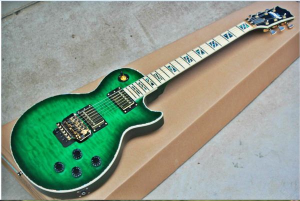 new fdlp-3056 transparent green color solid body quilted maple veneer abalone inlay fretboard lp electric guitar ,ing
new fdlp-3056 transparent green color solid body quilted maple veneer abalone inlay fretboard lp electric guitar ,ing