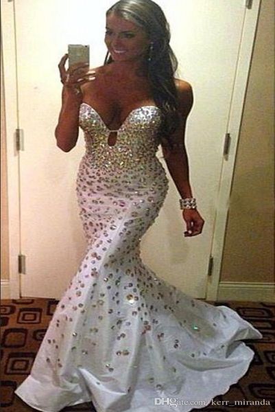 white rhinestones prom dresses mermaid sweetheart sweep train mid east long dresses party evevening dubai strapless party gowns dh716, Black
white rhinestones prom dresses mermaid sweetheart sweep train mid east long dresses party evevening dubai strapless party gowns dh716, Black