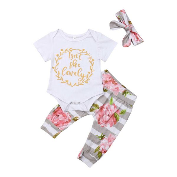0-12M Summer Lovely Infant Kids Baby Girls Clothes Sets White Letter Romper Striped Floral Pants Headband 3pcs
0-12M Summer Lovely Infant Kids Baby Girls Clothes Sets White Letter Romper Striped Floral Pants Headband 3pcs