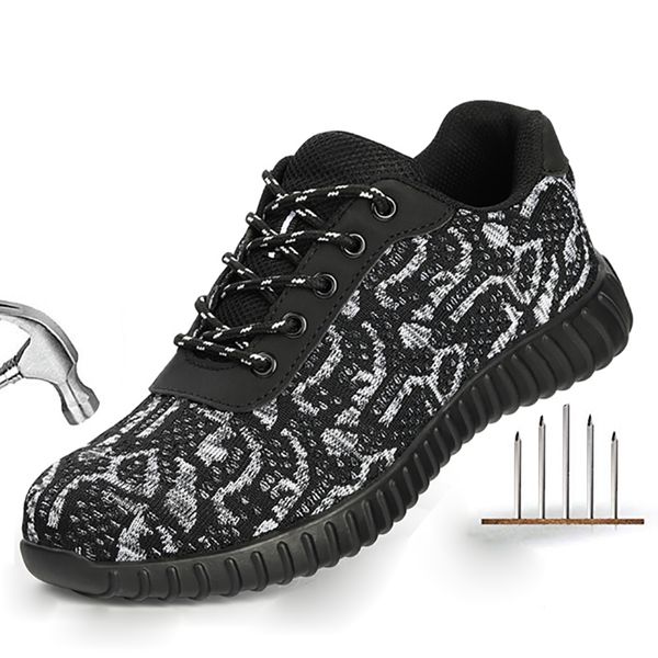 men's steel toe work safety shoes breathable outdoor casual sneakers puncture proof boots industrial shoes for men work boots, Black
men's steel toe work safety shoes breathable outdoor casual sneakers puncture proof boots industrial shoes for men work boots, Black