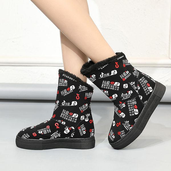 size 35-40 2019 new pretty ankle snow boots women winter music symbol brand shoes woman flat heels fashion female warm fur boot, Black
size 35-40 2019 new pretty ankle snow boots women winter music symbol brand shoes woman flat heels fashion female warm fur boot, Black