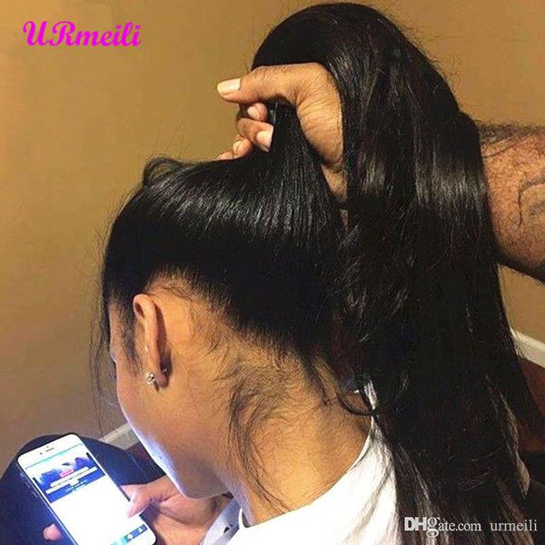 360 lace frontal wig remy brazilian long straight virgin human hair wigs for black women pre plucked with baby hair 150% density, Black;brown
360 lace frontal wig remy brazilian long straight virgin human hair wigs for black women pre plucked with baby hair 150% density, Black;brown