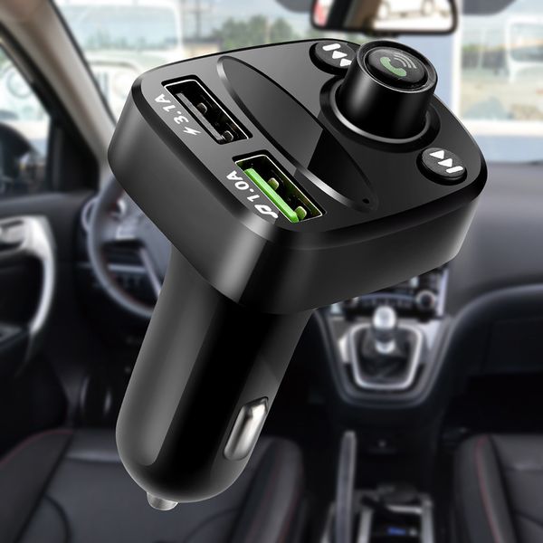 

car fm transmitter lcd mp3 player wireless bluetooth 4.0 receiving car kit 3.1a fast usb hands usb charger fm modulator