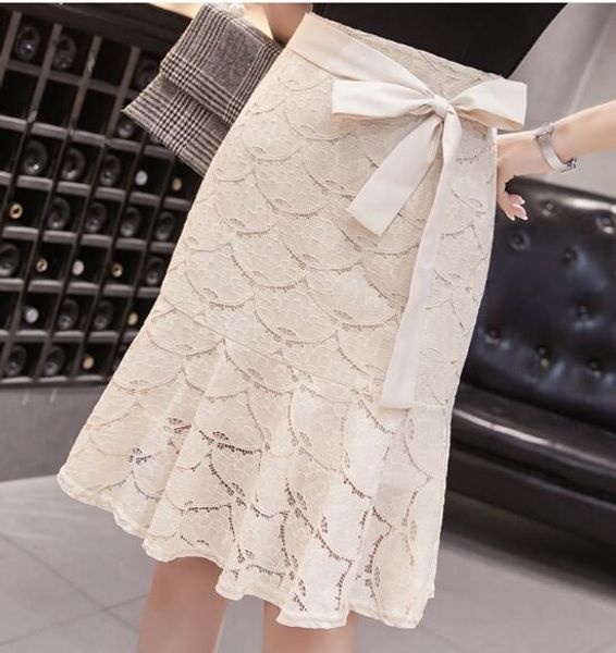 new fishtail ruffled a-line skirt long section high waist slim pack hip casual high waist lace skirt, Black
new fishtail ruffled a-line skirt long section high waist slim pack hip casual high waist lace skirt, Black
