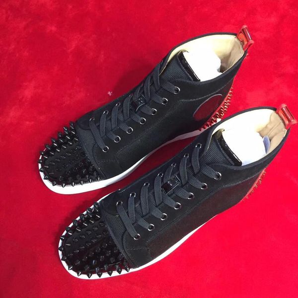 elegant brands red spikes red bottom sneaker shoes high rivets women men casual paris dancing skateboard shoes with box,eu35-46 lll, Black
elegant brands red spikes red bottom sneaker shoes high rivets women men casual paris dancing skateboard shoes with box,eu35-46 lll, Black