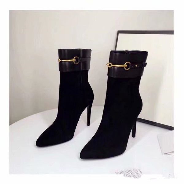 new womens ankle metals half sheepskin high heel 10cm boot buckle strap knight motorcycle pointed toes boots size 35-40 black suede botas
new womens ankle metals half sheepskin high heel 10cm boot buckle strap knight motorcycle pointed toes boots size 35-40 black suede botas