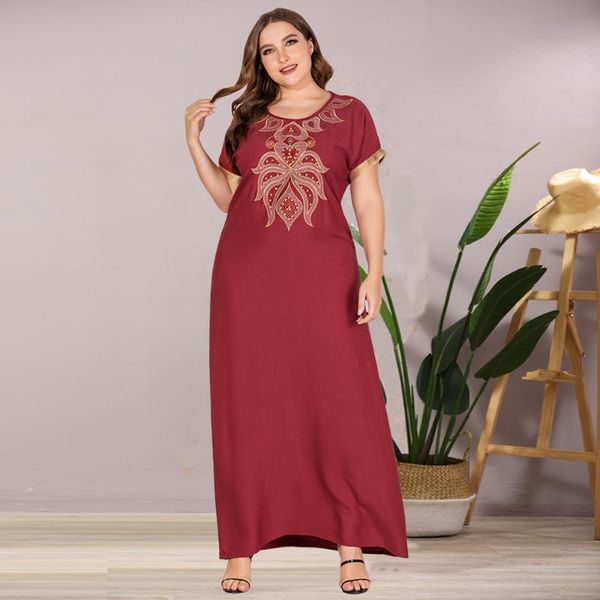siskakia plus size long dress summer 2020 burgundy loose casual beaded embroidered middle-aged & elderly women maxi dresses new, Black;gray
siskakia plus size long dress summer 2020 burgundy loose casual beaded embroidered middle-aged & elderly women maxi dresses new, Black;gray