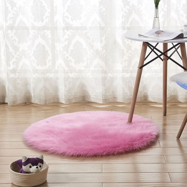 round carpets for bedroom pink black soft shaggy plush area rugs for kids room anti-slip artificial sheepskin warm floor mats
round carpets for bedroom pink black soft shaggy plush area rugs for kids room anti-slip artificial sheepskin warm floor mats