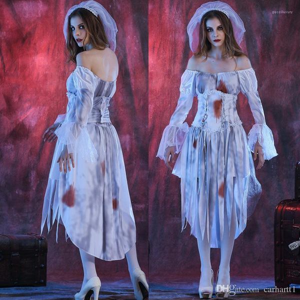 bride costume dress with ribbon digital printed long sleeved white uniforms cosplay halloween party ghost, Black;red
bride costume dress with ribbon digital printed long sleeved white uniforms cosplay halloween party ghost, Black;red