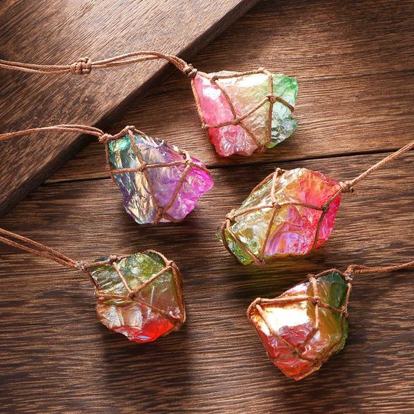 2019 new women irregular rainbow stone pendant necklace chakra quartz natural crystal necklace handmade jewelry gifts, Silver
2019 new women irregular rainbow stone pendant necklace chakra quartz natural crystal necklace handmade jewelry gifts, Silver