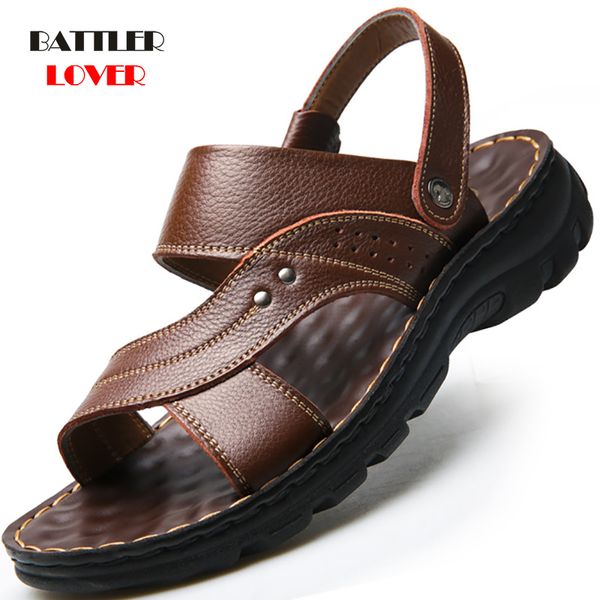 summer men sandals genuine leather shoes male comfortable slip-on slippers beach brown man sandal zapatillas hombre, Black
summer men sandals genuine leather shoes male comfortable slip-on slippers beach brown man sandal zapatillas hombre, Black
