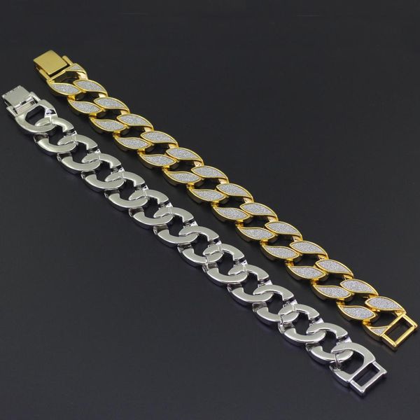 men's luxury simulated diamond fashion bracelets & bangles gold plated iced out miami cuban bracelet hip hop, Golden;silver
men's luxury simulated diamond fashion bracelets & bangles gold plated iced out miami cuban bracelet hip hop, Golden;silver