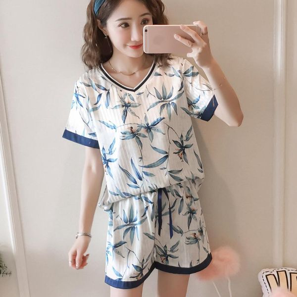 casual women print pajama set fashion pajama short sleeve shorts comfortable loose homewear pijama feminino 2019 y, Black;red
casual women print pajama set fashion pajama short sleeve shorts comfortable loose homewear pijama feminino 2019 y, Black;red