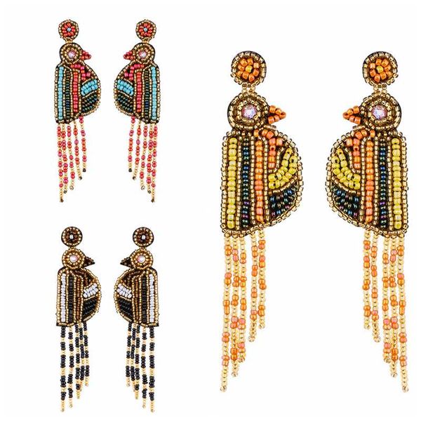 harry wenya bohemia for women female mix color ethnic ear drop earrings handmade beaded tassel dangle earring asuka jewelry, Silver
harry wenya bohemia for women female mix color ethnic ear drop earrings handmade beaded tassel dangle earring asuka jewelry, Silver
