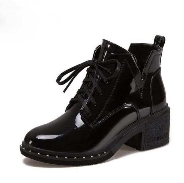 new spring winter women pumps boots lace-up european ladies shoes pu high heels boots, Black
new spring winter women pumps boots lace-up european ladies shoes pu high heels boots, Black
