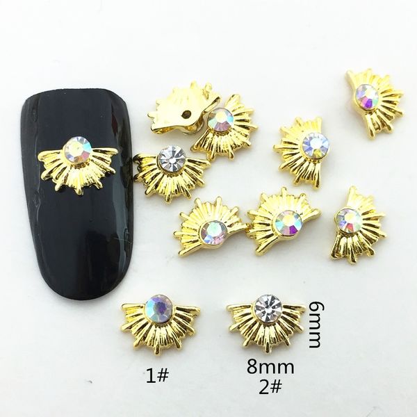 10pcs/lot japan korea 6x8mm gold sector with rhinestone metal alloy nail art decorations ptherapy diy for manicure, Silver;gold
10pcs/lot japan korea 6x8mm gold sector with rhinestone metal alloy nail art decorations ptherapy diy for manicure, Silver;gold