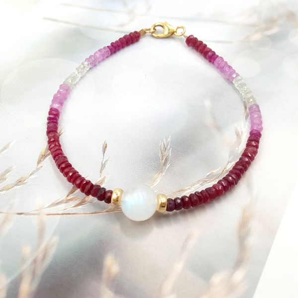 lily jewelry real shining rubys sappbires moonstone gold filled fashion bracelet nice gift for women, Black
lily jewelry real shining rubys sappbires moonstone gold filled fashion bracelet nice gift for women, Black